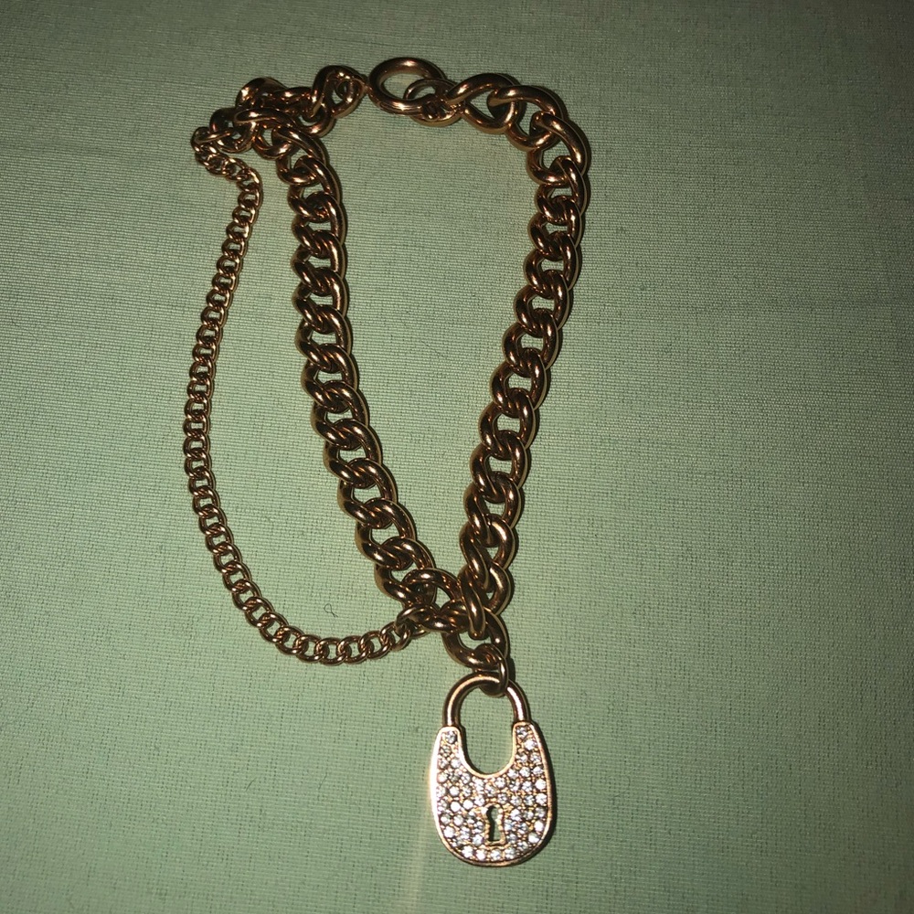 Michael Kors rose gold lock bracelet